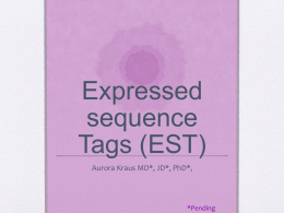 Expressed sequence Tags (EST)