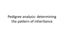 Pedigree analysis: determining the pattern of inheritance