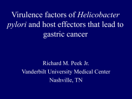 9:30 PM Helicobacter - Vanderbilt University Medical Center