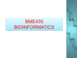 BME435 BIOINFORMATICS