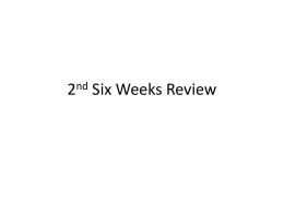 2nd Six Weeks Review