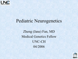Neurogenetics for Pediatrician