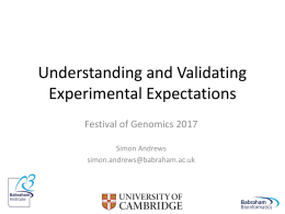 Expectationsx - Babraham Bioinformatics