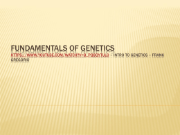 2015 Fund of Genetics Notes PREAPx