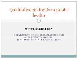 Introduction qualitative methods doc