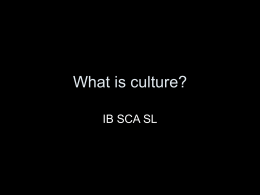 What is culture? - Fullerton Union High School