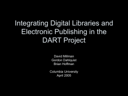 Integrating Digital Libraries and Electronic Publishing in