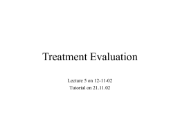 Treatment Evaluation - University of Oxford