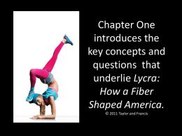Chapter One introduces the key concepts and questions that