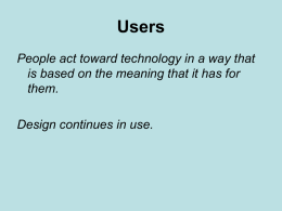 Where does user and task analysis come from?