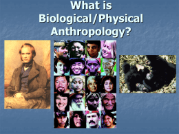 Lecture: Biological Anthropology