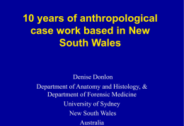 Forensic Anthropology in Australia: What can the anthropologist