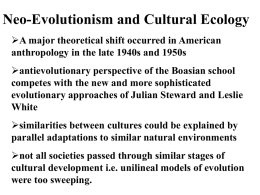 cultural ecology - U of L Class Index