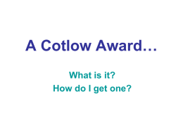 A Cotlow Award… - GWU Anthropology