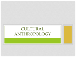 Cultural Anthropology - ClassNet