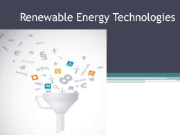 Renewable Energy Technologiesx