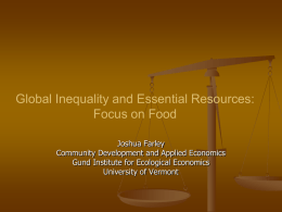 Global inequality and essential resourcesx