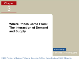 Where Prices Come From: The Interaction of Demand and Supply