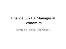 Strategic Pricing Techniques
