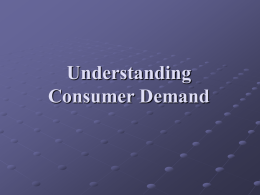 Understanding Consumer Demand Basics of Consumer Demand