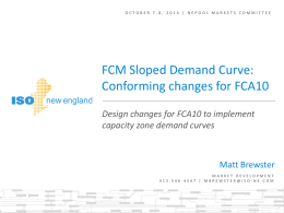 to implement capacity zone demand curves