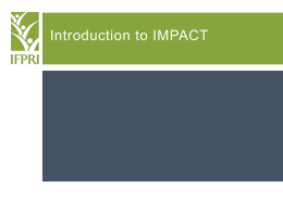 Introduction to IMPACT Economics