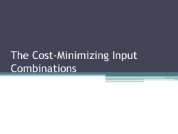 The Cost-Minimizing Input Combinations - Abernathy