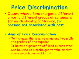 Price Discrimination 2