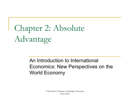 Chapter 2 - An Introduction to International Economics