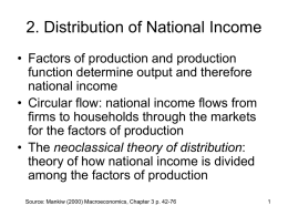 2. Distribution of National Income