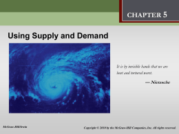 Using Supply and Demand PPT