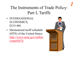 Tariffs And Partial Equilibrium Analysis