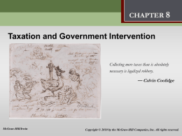 Taxation and Government Intervention