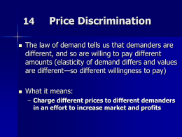 Lecture 19 Price Discrimination