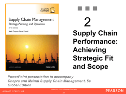 Chapter 2 Supply chain performance: achieving strategic fit and scope