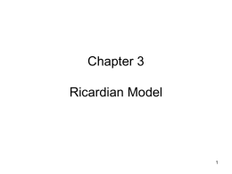 Ricardian Model - University of Hong Kong