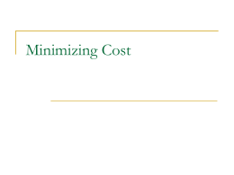 Minimizing Cost - Microeconomics
