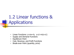1.2 Linear functions