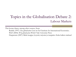 Debate on Competitiveness and Globalization
