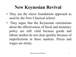 New Keynesian Revival - University Home page