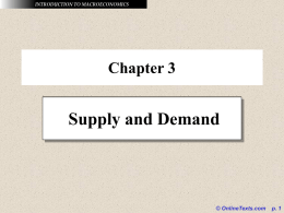 Supply and Demand - Econweb - Econweb Online Economics