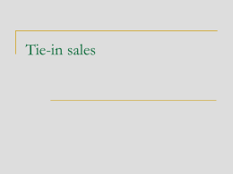 Tie-in sales