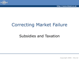 ###Correcting Market Failure