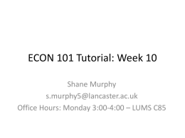 ECON 101 Tutorial: Week 1
