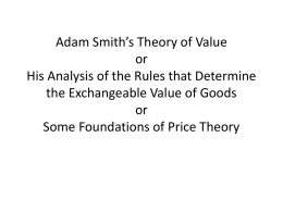 Notes on Smith`s Value Theory