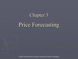 Chapter Three: Price Forecasting