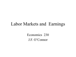 Earnings and Discrimination