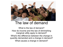 The law of demand