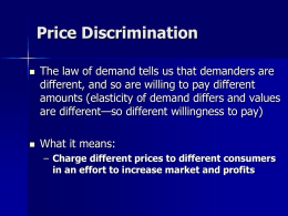 Lecture 19 Price Discrimination