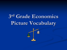 Economics Picture Vocabulary 2012